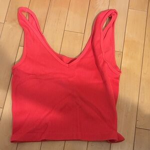 Women's Ribbed Coral Tank Top